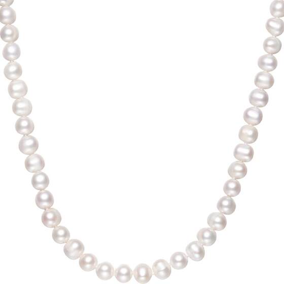 
Zhou Fu Tamsui Pearl Necklace for Women's Sweater Chain Double-layer Pearl Necklace Elegantly Gift for Mom