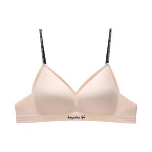 
Six Rabbits seamless underwear for women with large breasts, sexy triangle cup bra, no rims, letter strap bra