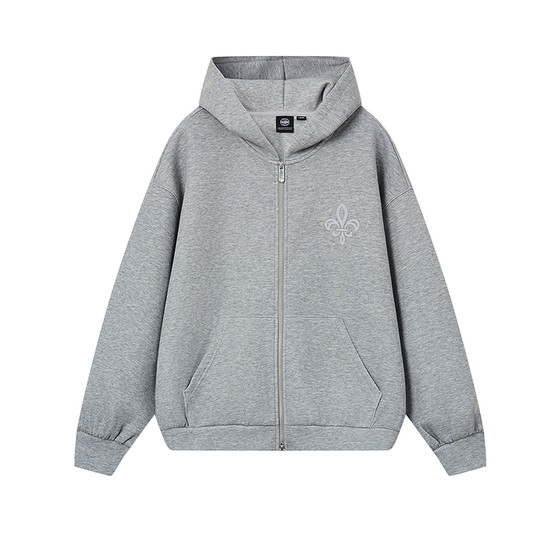 
PALLADIUM Paladin Iris embroidery women's knitted zipper cardigan hooded sweatshirt jacket 1912903