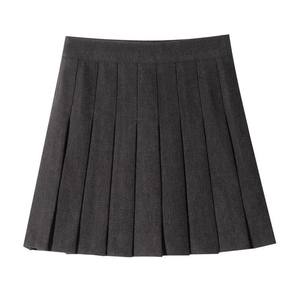 
Apricot wool pleated skirt for women 2025 new autumn and winter student skirt high waist slim A-line skirt small short skirt