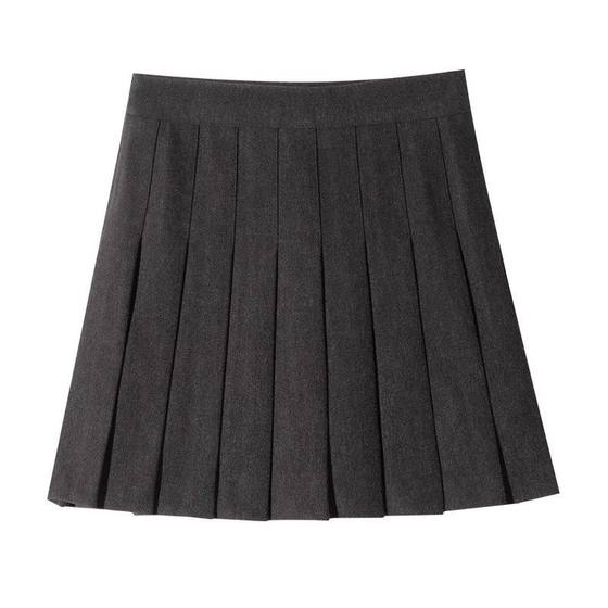 
Apricot wool pleated skirt for women 2025 new autumn and winter student skirt high waist slim A-line skirt small short skirt