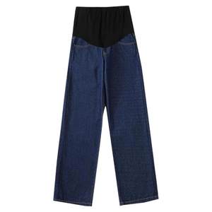 
Jingqi maternity jeans autumn and winter outer wear 2025 new velvet trousers wide-leg pants not to tighten the belly maternity wear
