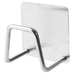 Stainless steel sponge drain rack without drilling for kitchen storage