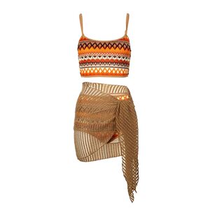 
UU//French retro 2026 new swimsuit women's high-end bikini three-piece sexy vacation split swimsuit