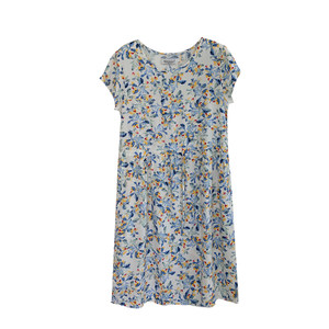 Summer fashion new cotton and silk dress artificial cotton pumping rope Small floral flower wears long waist skirt children