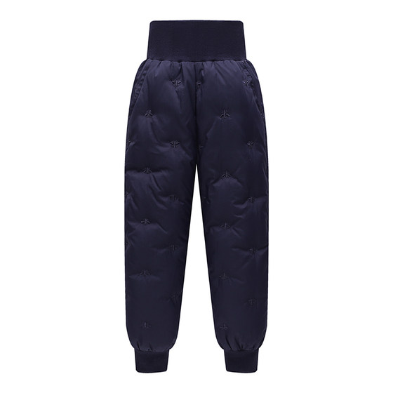 
Barakore high-waisted down pants winter clothing for boys and girls warm school uniforms with down lining and long pants worn outside