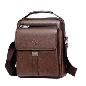 Business men's shoulder bag two -layer cowhide youth casual cross -bag leather bag men's bag small handbag