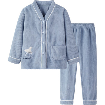 Ying's children's pajamas boys' coral velvet home clothes
