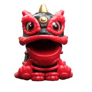 
Qize Solar Lion Dance Car Head Shaking Ornaments 2025 New National Trend Lion Dance Front Car Center Console
