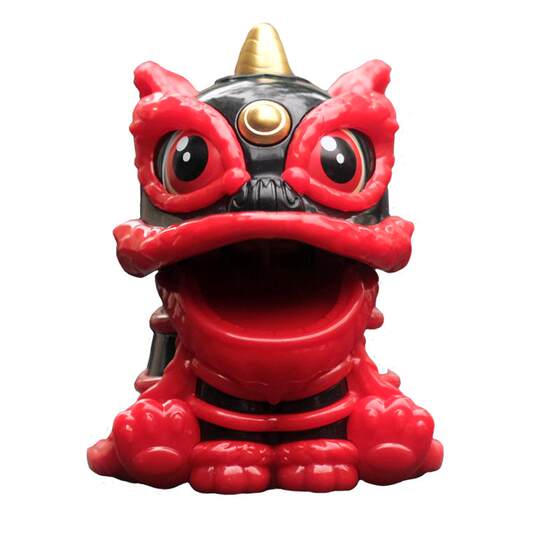 
Qize Solar Lion Dance Car Head Shaking Ornaments 2025 New National Trend Lion Dance Front Car Center Console