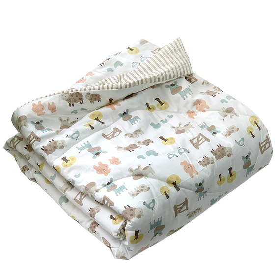 
Children's kindergarten thin quilt in summer thin summer cool quilt in baby pure cotton air conditioner baby cotton machine washable