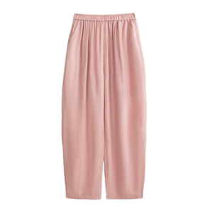 Heavyweight real cupro silk women's pants 2026 summer thin pants shaking pants Japanese style pear-shaped body pants harem pants