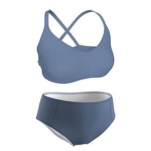 Decathlon split swimsuit female little blue light gathers sexy vacation seaside solid color swimming bikini swimwear IVL4
