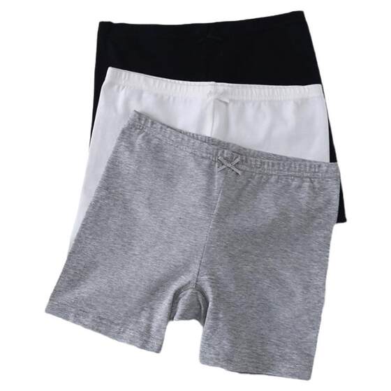 
Girls' white safety pants summer thin anti-exposure cotton underwear two-in-one loose black bottoming boxer briefs