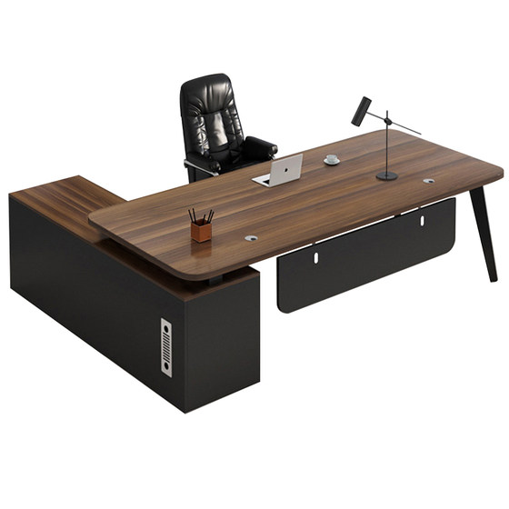 Office desk boss desk simple modern large desk office manager furniture single desk computer desk chair combination
