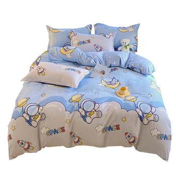 
[100% Xinjiang cotton thickened quilt cover four-piece set]