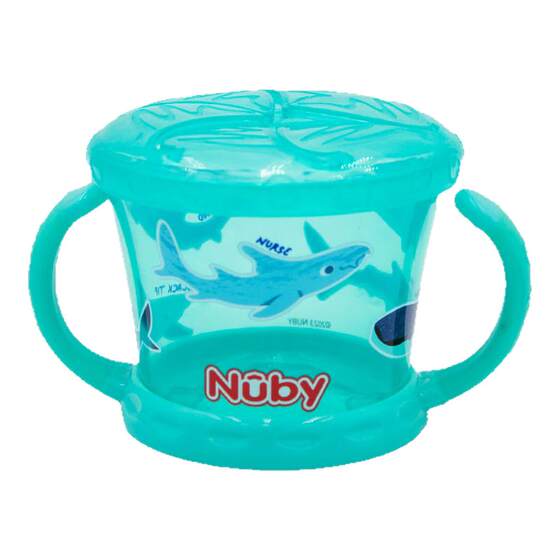 Nuby Nobby's snack cup baby snack bowl children anti -splashed with covering and handle children's supplementary food box
