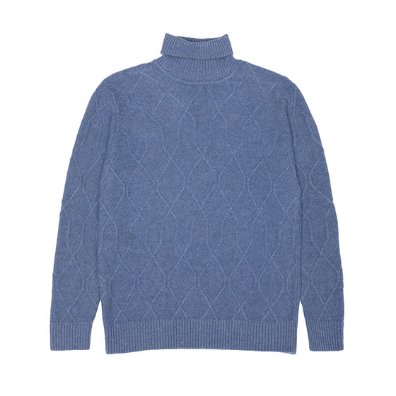 
Deer King 100% Cashmere Sweater Men's Turtleneck Solid Color Knitted Sweater Casual Thickened Warm 25th Autumn and Winter New Style