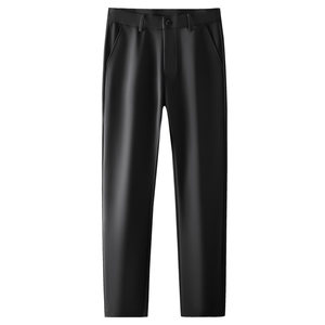
Luo Meng high-elastic men's casual pants summer new middle-aged business casual all-match trousers ice silk thin trousers for men