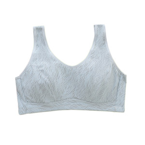 Breathable mother's underwear for middle-aged and elderly women's large size vest style thin no wire ring no sponge bra showing small breasts