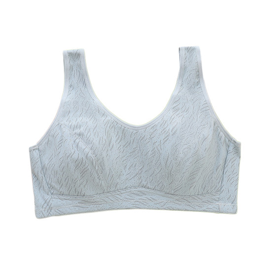 Breathable mother's underwear for middle-aged and elderly women's large size vest style thin no wire ring no sponge bra showing small breasts