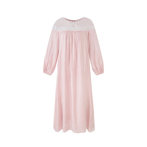 Sun Yaqiao [Yingying Pearl] New autumn and winter loose A-line mesh gauze hot diamond sequin bead tube long-sleeved dress