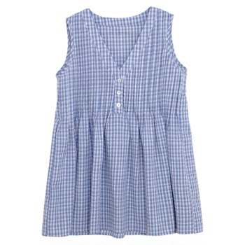 Huanghuangjia plaid V-neck vest top