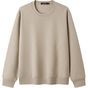 
gxg.jeans men's clothing multi-color three-dimensional texture loose simple casual round neck sweatshirt for men 25 autumn new products