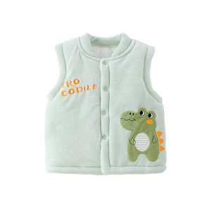 
Newborn baby vest, baby warm quilted vest, pure cotton cartoon top, spring, autumn and winter vest for boys and girls