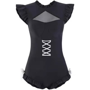 breezeholiday swimsuit female bubble hot spring Japanese system conservative belly and thin belly, gathered student conjoined swimwear
