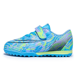 Children, students, teenagers, wide version football shoes, chubby feet, wide feet, broken nails, Velcro, lightweight, durable, anti slip safety nails