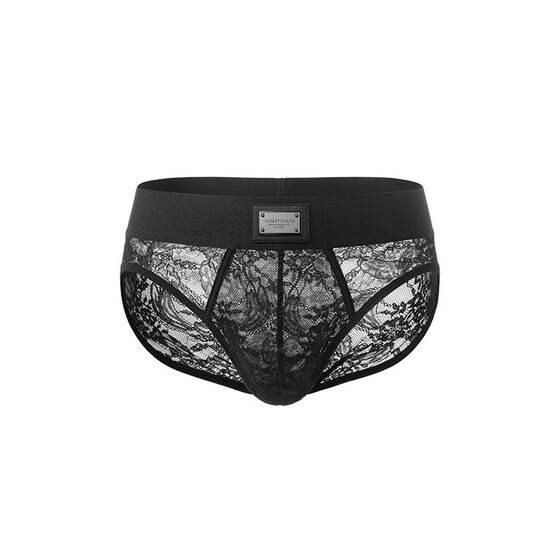 TOMATOPAPA Italian style custom lace briefs men's retro high elastic soft sports underwear
