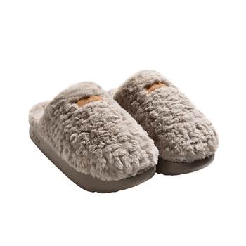 
Puxi Duoduo plush couple plush cotton slippers for women