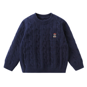 
Boys' college style sweaters and children's clothing new spring and autumn pullover sweaters spring clothing children's baby children's woolen tops