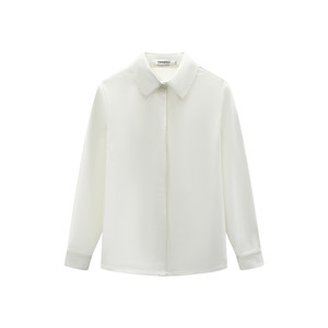
Spring and Autumn new white shirt for women's professional blue long-sleeved commuting interview formal shirt work clothes loose top summer