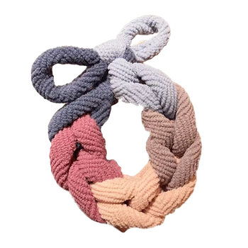 
High elastic braided bow hair tie