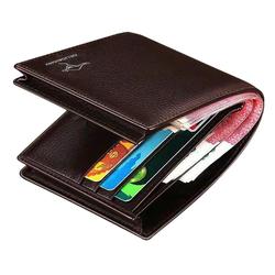 Deli Kangaroo Genuine Men's Leather Wallet Short Large Capacity With Zipper Trendy Brand Student Youth Soft Leather Wallet