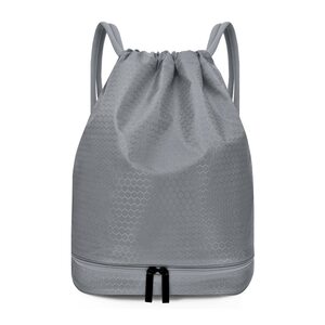 Customized drawstring backpack with dry and wet separation for swimming, fitness waterproof backpack, men's and women's swimming equipment, swimsuit storage