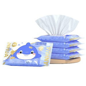 Manhua 10 Packs of Wet Toilet Paper, Family Affordable Pack, Toilet Cleaning Wipes, Private Parts Wipe, Ladies, Pregnant Women, Special B