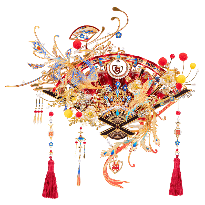 
Art Model National Style Wedding Three Lives Three Worlds Series Three-dimensional Puzzle Metal Assembly Model Handmade Wedding Gift