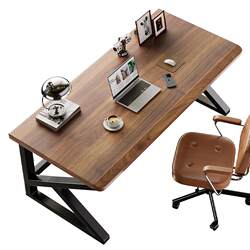 [100% pure solid wood] Solid wood large desktop computer desk