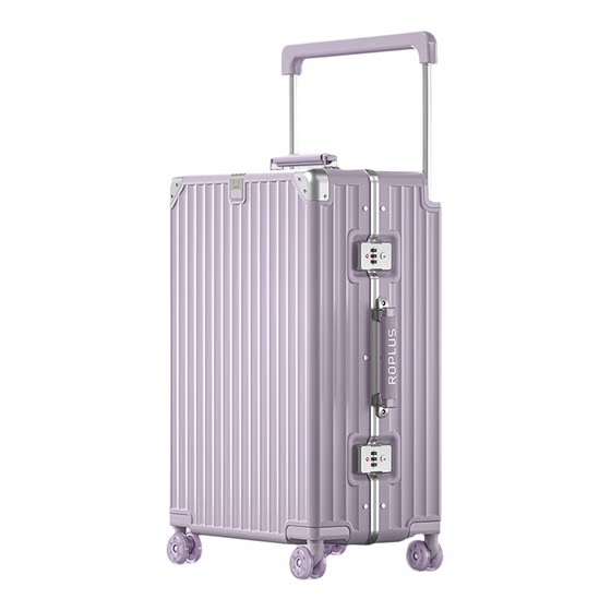 
Swiss Army Knife aluminum frame suitcase women's 20-inch boarding suitcase thickened wide trolley case large capacity pure PC suitcase