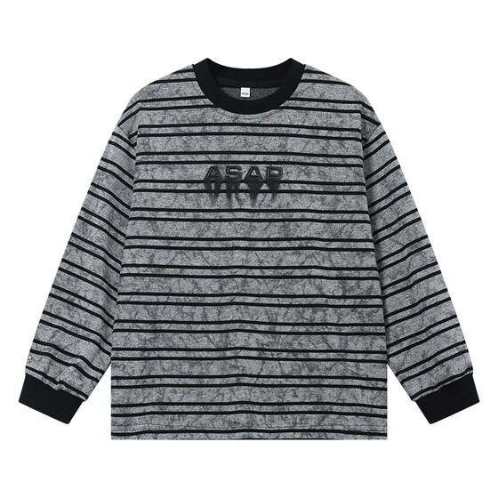 
Boys Spring Korean Style Striped Sports Long Sleeve T-Shirt 2026 New Children's Students Early Spring Loose Bottoming Top