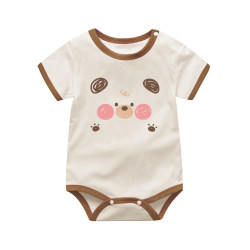 Baby pure cotton short-sleeved summer coat for outer wear