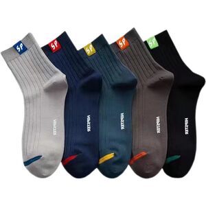 20 pairs of men's socks, anti-odor, sweat-absorbent, breathable, mid-calf sports socks, spring and autumn, business versatile, wear-resistant men's socks