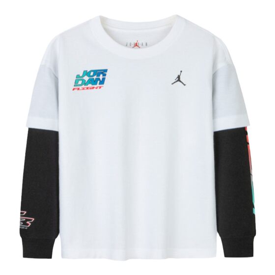 
JORDAN Children's Clothing Boys Long Sleeve T-shirt 2025 Autumn New Mid-Large Children's Cotton Top Trend JD2432075