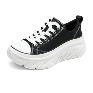 
Skechers autumn and winter women's shoes, classic versatile canvas shoes, trendy casual sports shoes, soft soles, lightweight thick soles, height increasing shoes