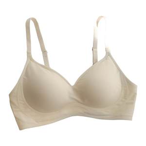Japanese milk silk no trace no steel circle underwear female gathers big breasts, small breasts, small 3d soft support sleeping bras thin