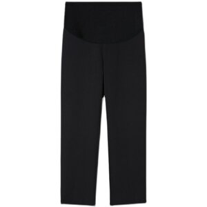 
Maternity pants for spring and summer, thin, eight-point pants for small people, nine-point wide-leg pants, loose straight leggings, outer trousers