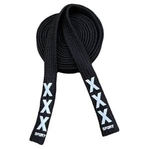 Double -layer hollow sweater pants casual sports pants cotton tope with printed pants waist rope black rope clothing accessories